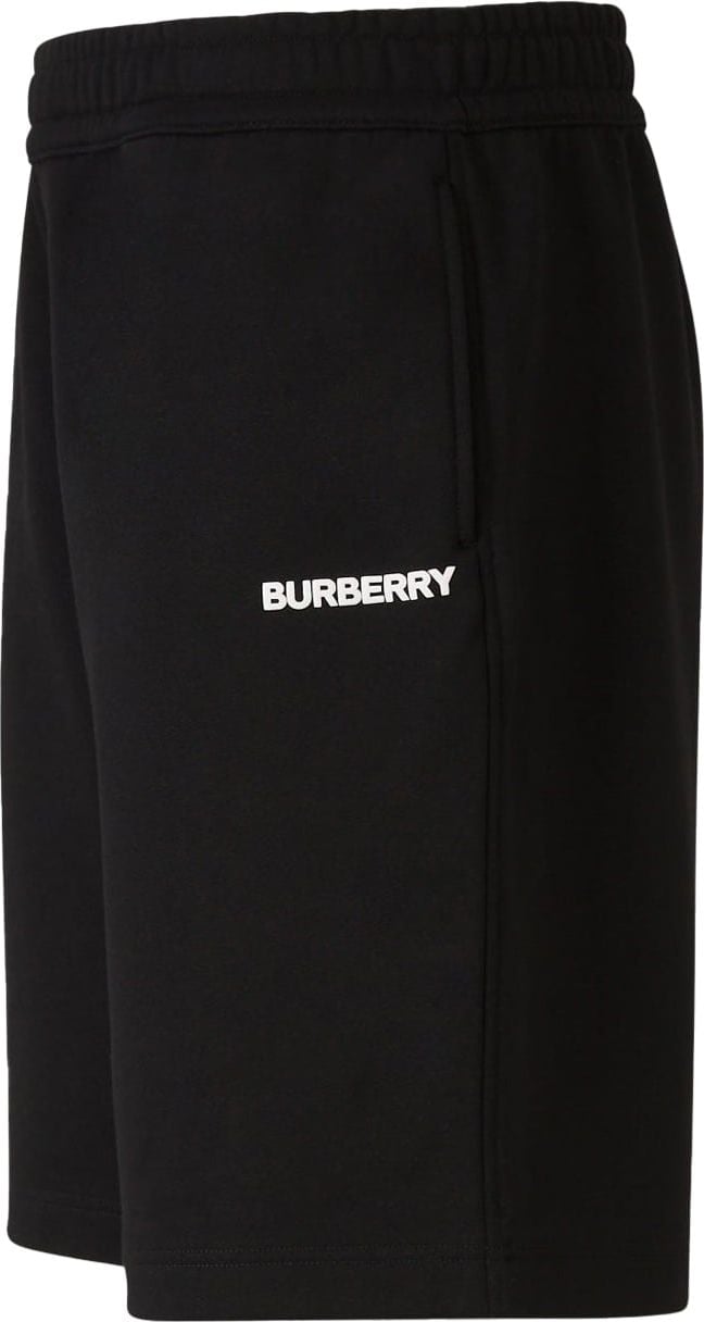 Burberry Logo Cotton Bermuda Shorts Zwart