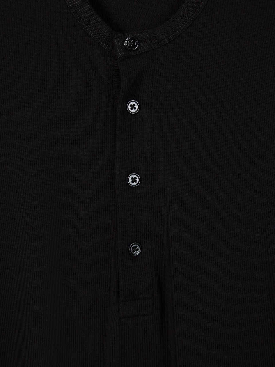 Tom Ford Ribbed Knit T-Shirt Zwart