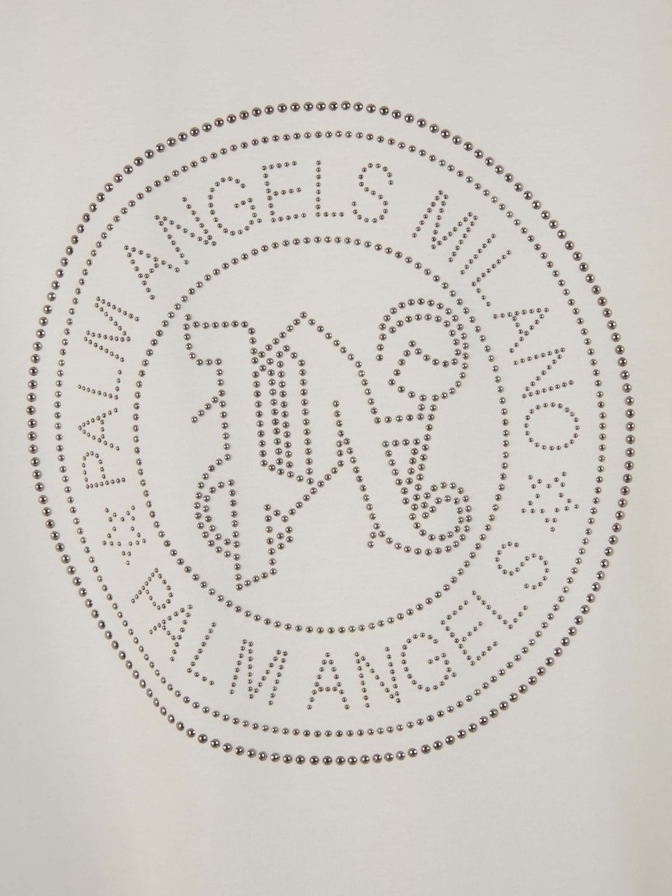 Palm Angels Printed Cotton T-Shirt Beige