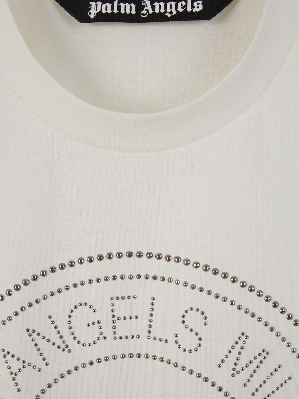 Palm Angels Printed Cotton T-Shirt Beige