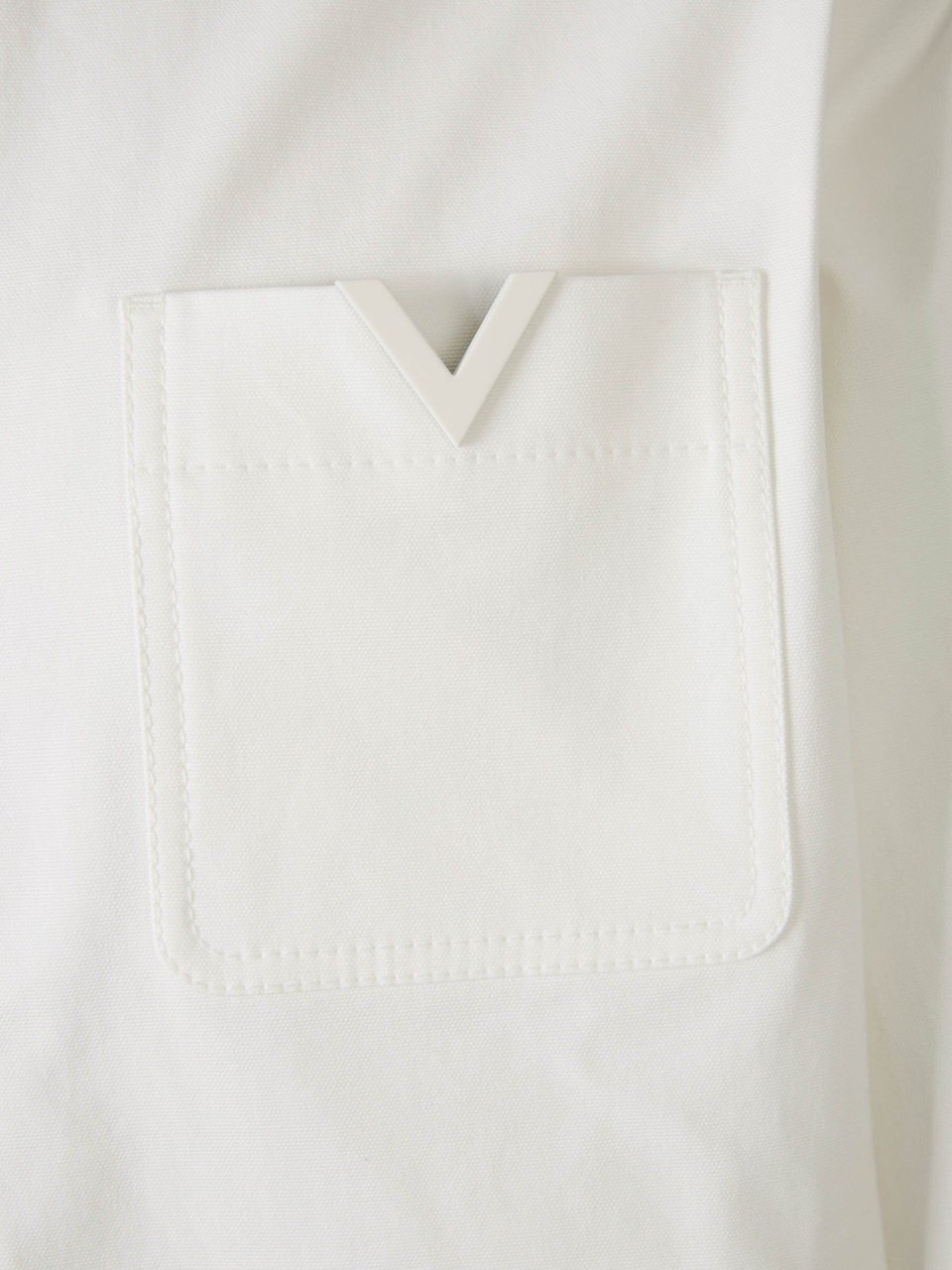 Valentino Pocket Cotton Overshirt Wit