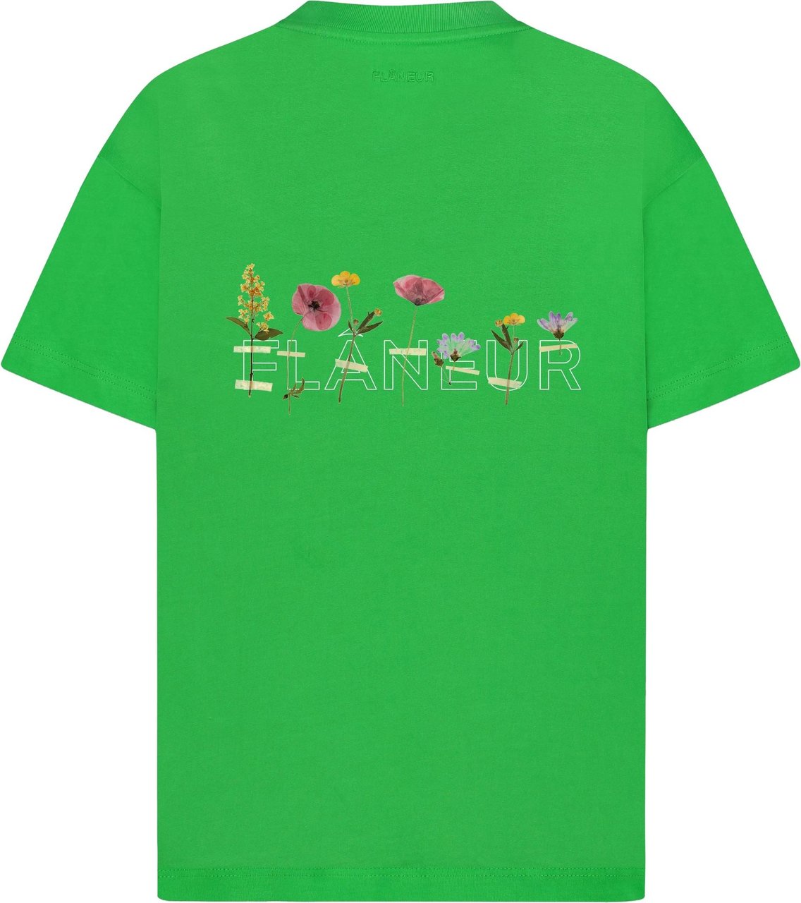 FLÂNEUR Botanical T-Shirt Green Groen