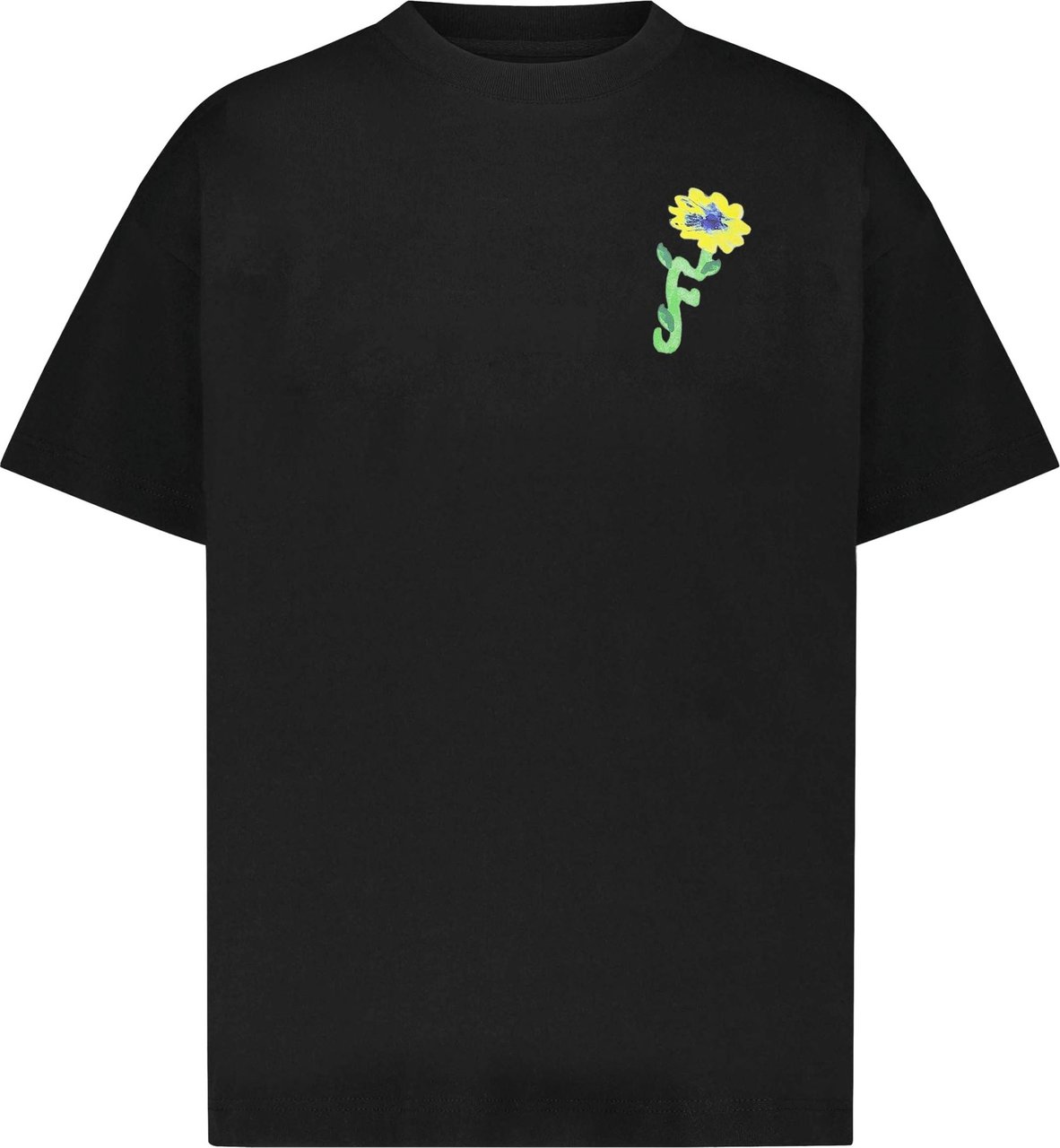 FLÂNEUR Tortuous T-Shirt Black Zwart