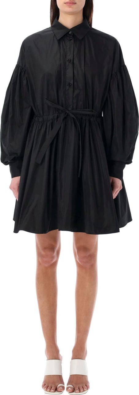 MSGM SHIRT MINI DRESS ROUND SKIRT Zwart