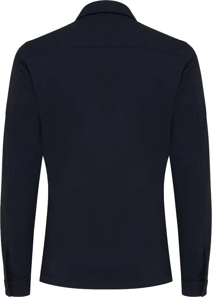 Genti Slimfit overshirt Blauw