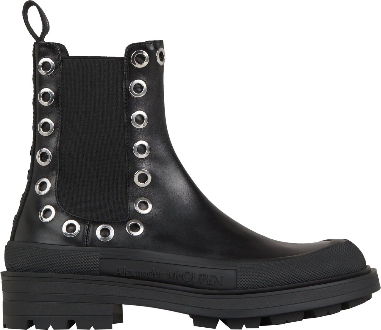 Alexander McQueen eyelet-detail Chelsea boots Zwart