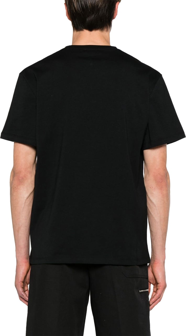 Alexander McQueen Half Seal-print cotton T-shirt Zwart