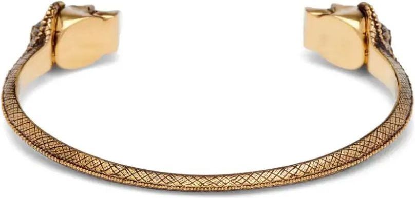 Alexander McQueen Victorian Skull cuff bracelet Metallic