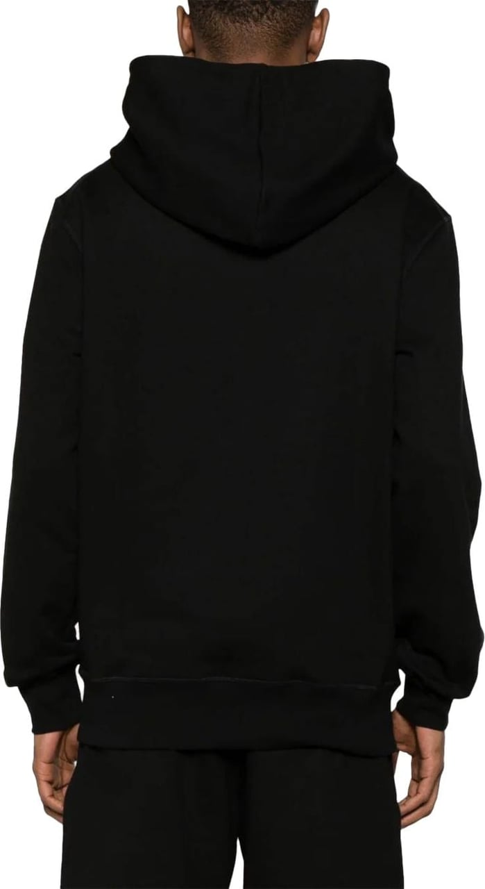 Alexander McQueen Graffiti logo-print cotton hoodie Zwart