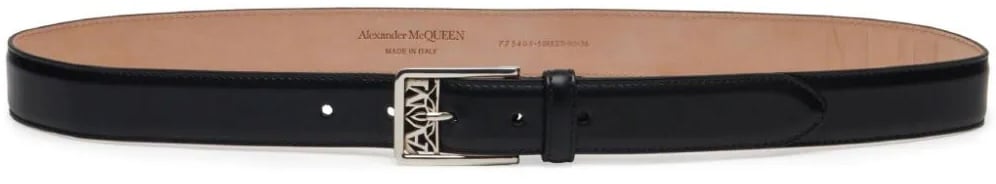 Alexander McQueen The Seal buckle belt Zwart