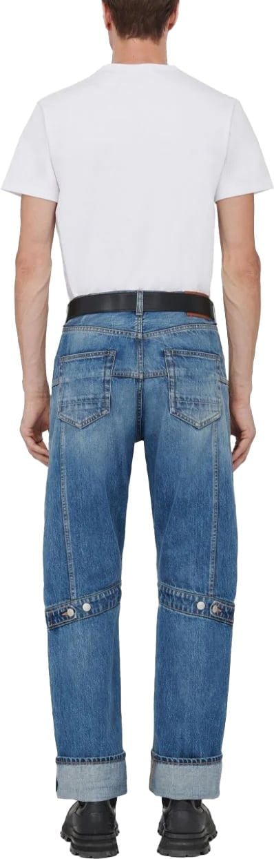 Alexander McQueen mid-rise straight-leg jeans Blauw