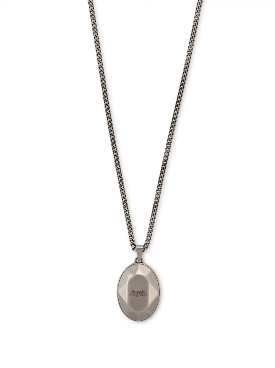 Alexander McQueen faceted stone necklace Metallic