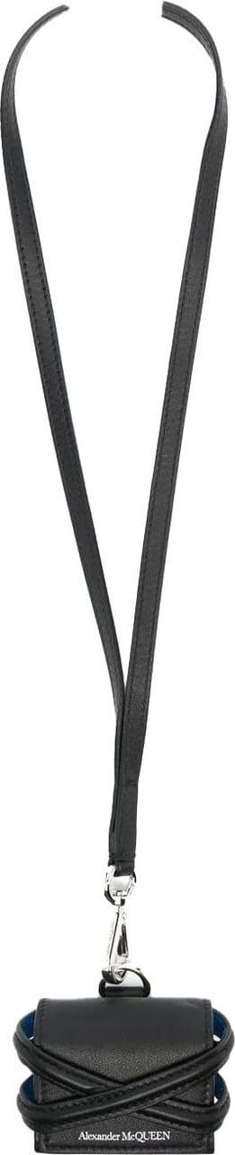 Alexander McQueen logo-print headphone case Zwart