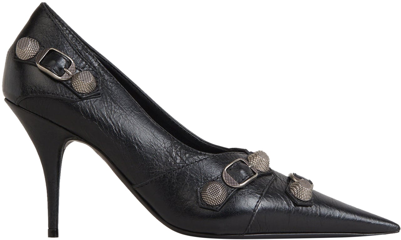 Balenciaga Leather Cargole Shoes Zwart