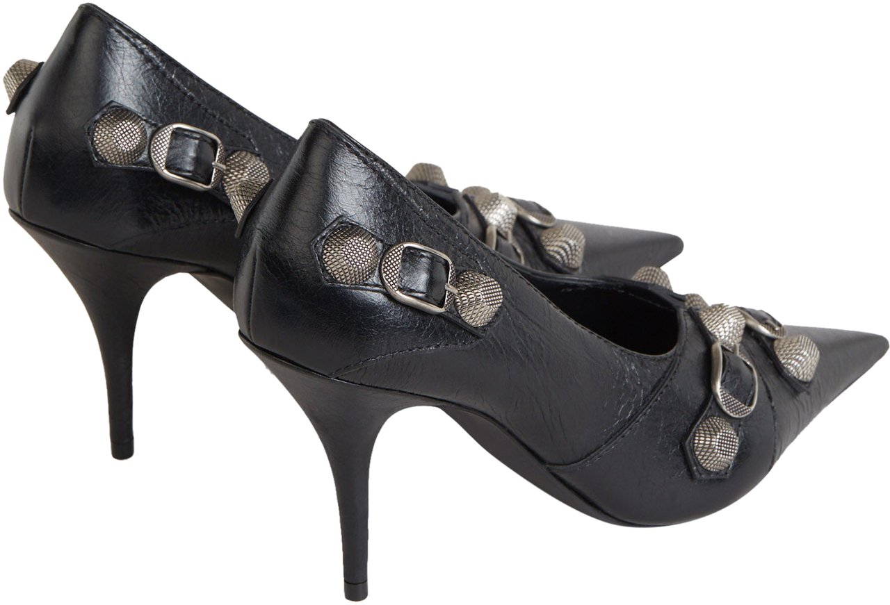 Balenciaga Leather Cargole Shoes Zwart
