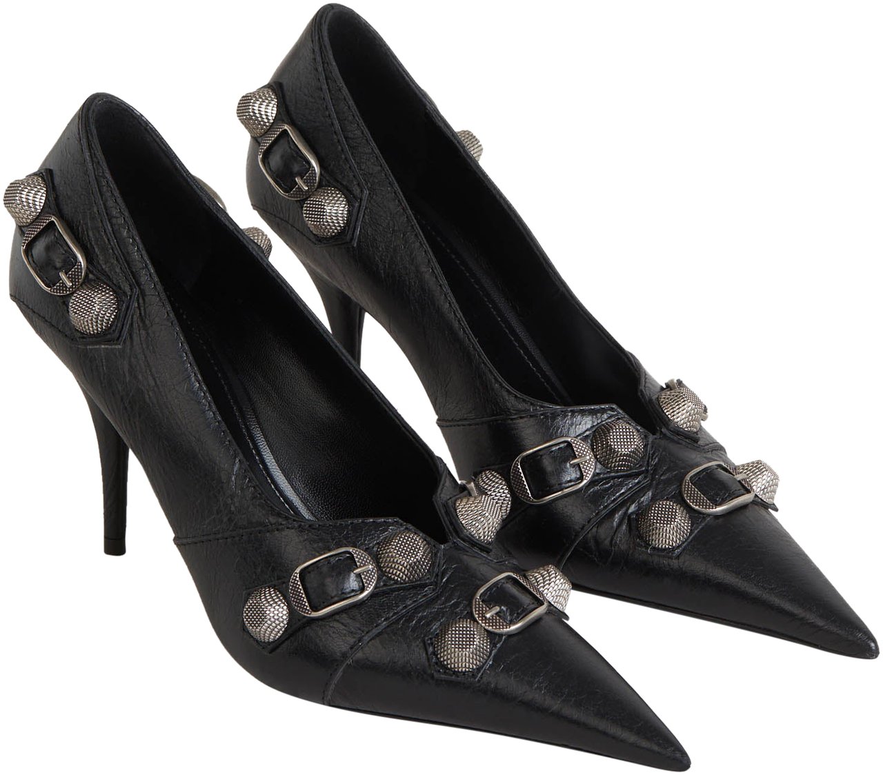 Balenciaga Leather Cargole Shoes Zwart