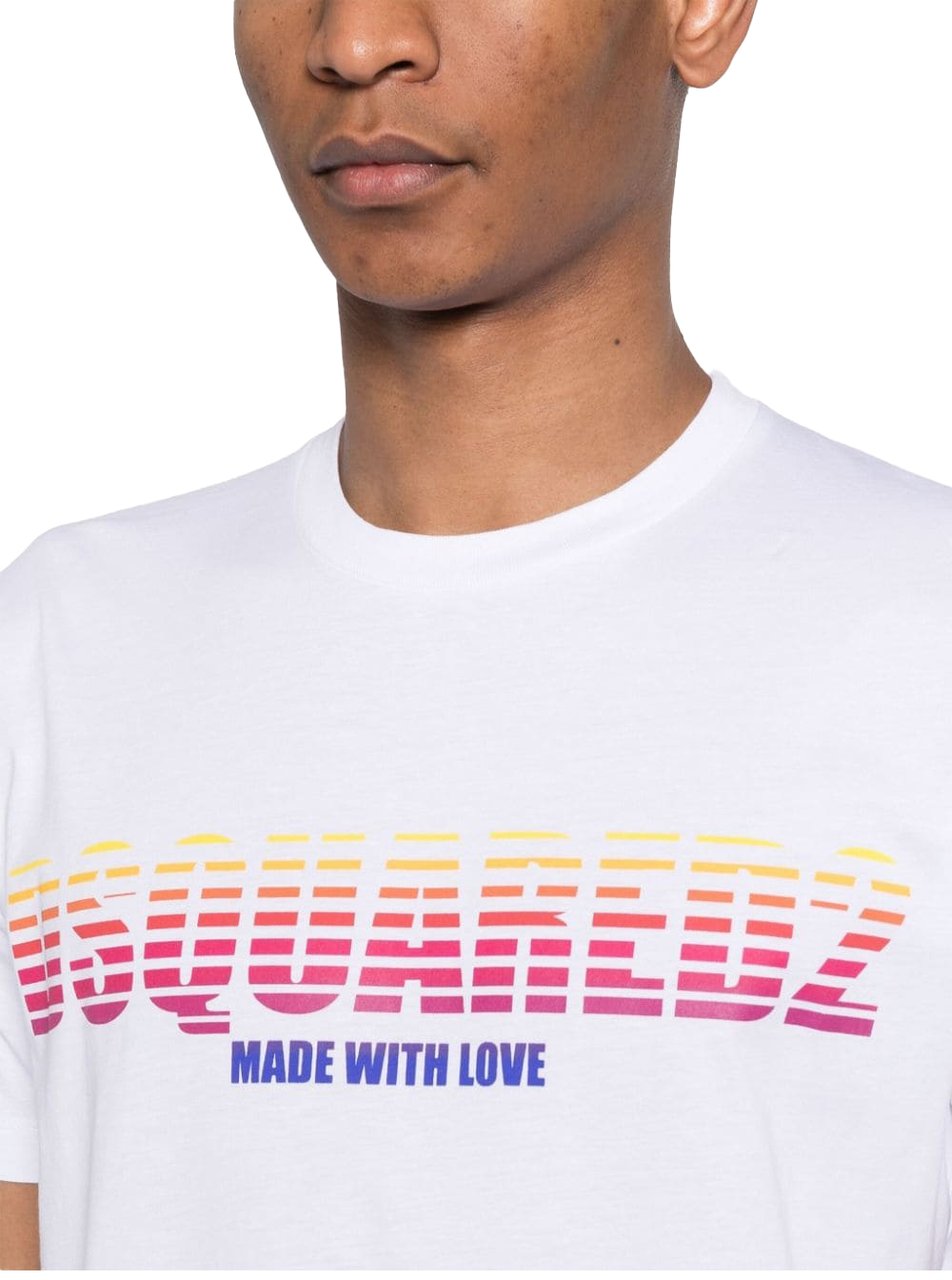Dsquared2 t-shirt white Wit