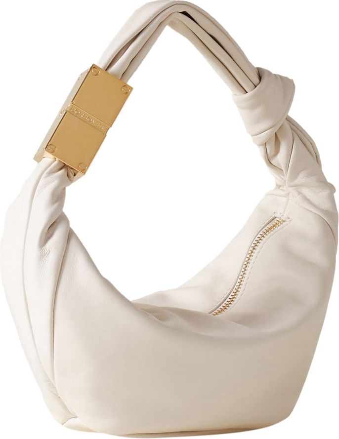 Borbonese DOMINO HOBO MINI - Soft Calfskin Handbag Wit
