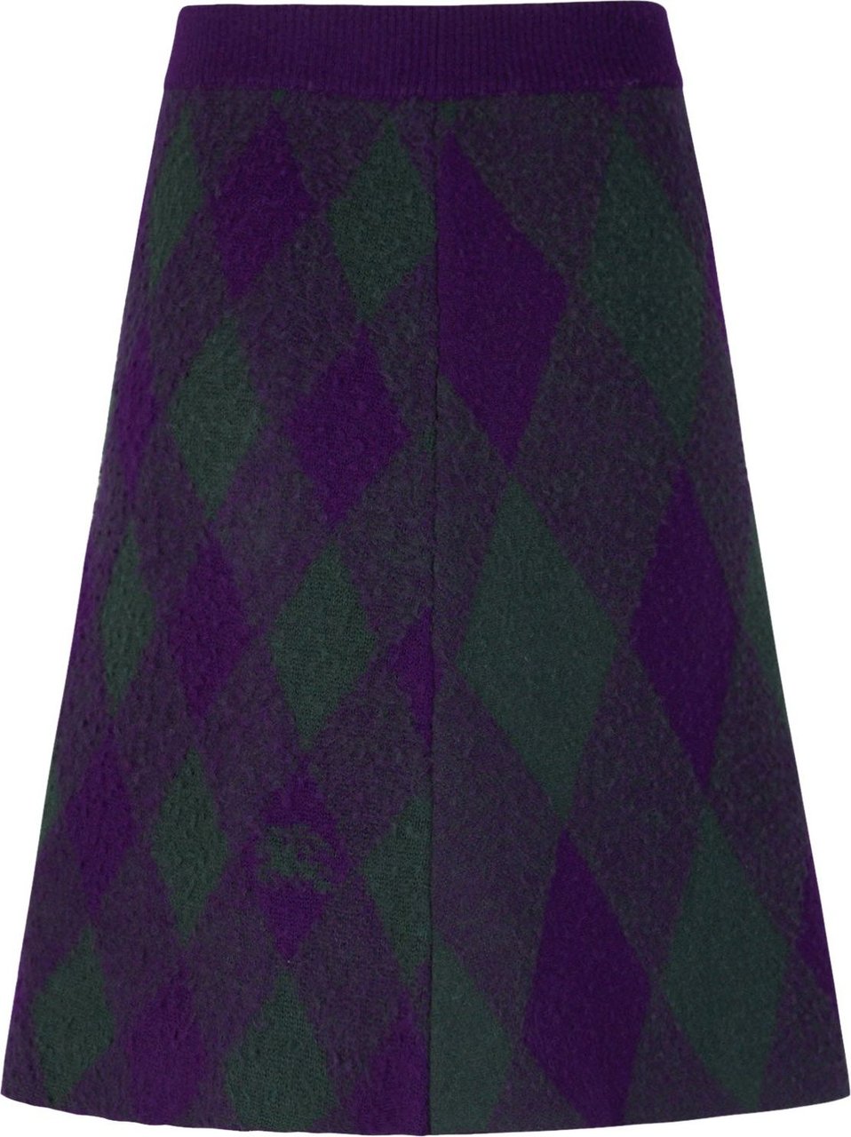 Burberry Diamond Motif Wool Skirt Paars