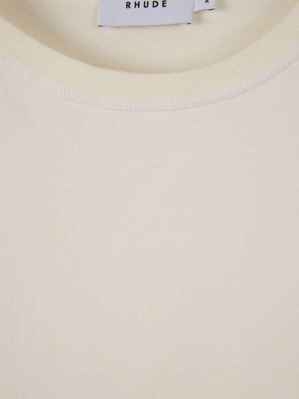 Rhude Cotton Embroidered T-Shirt Beige