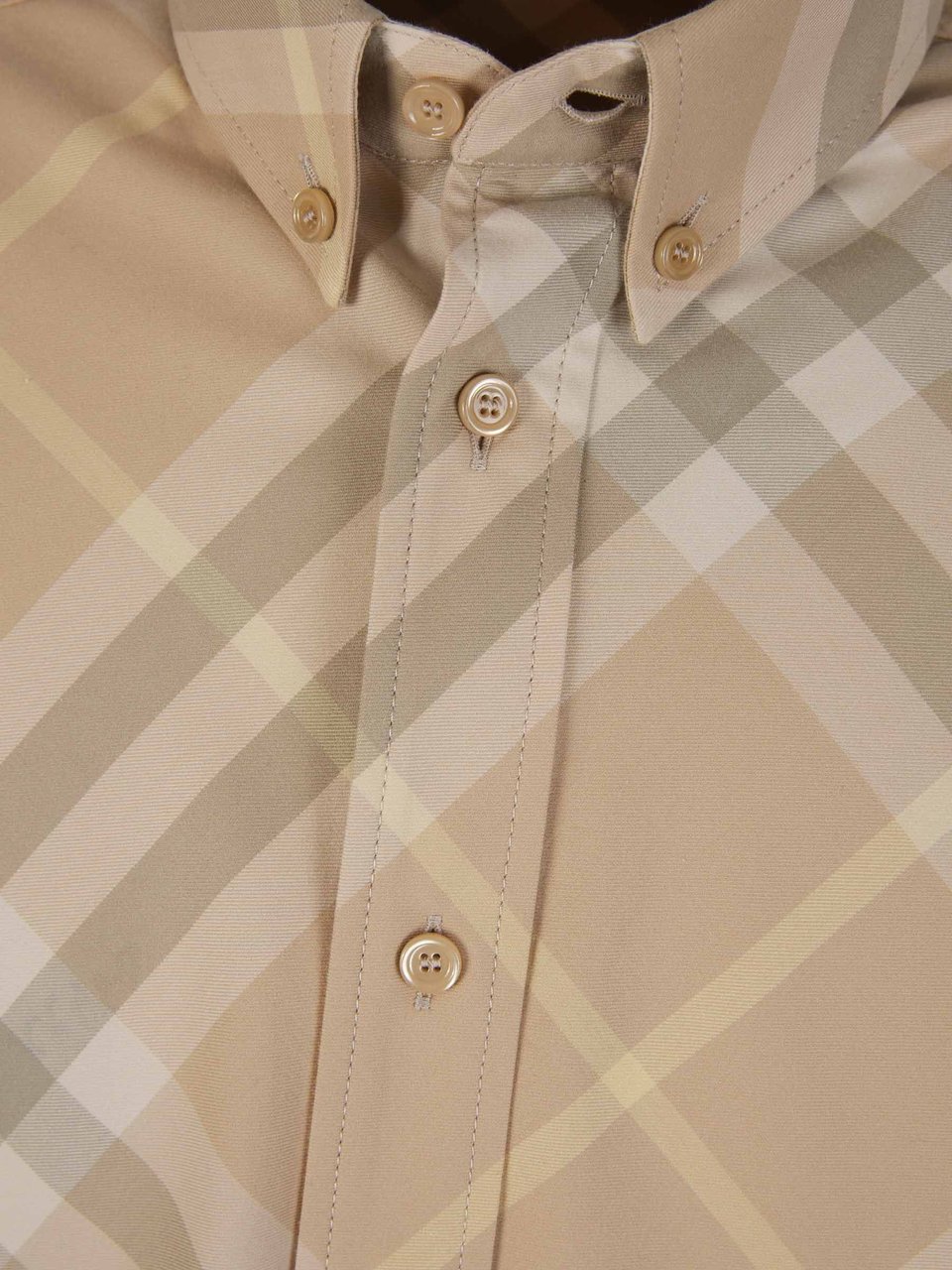 Burberry Checkered Motif Shirt Beige