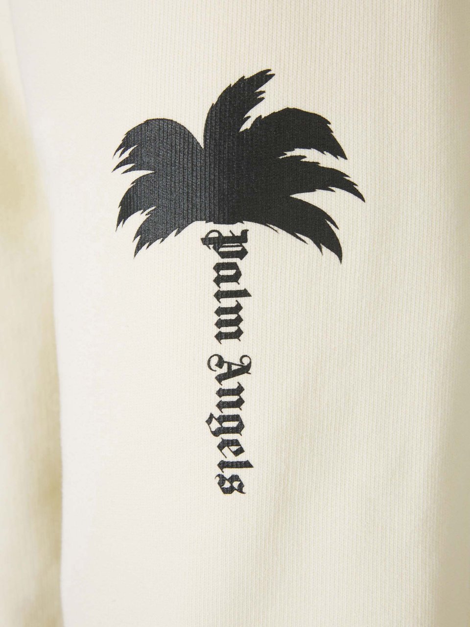 Palm Angels Logo Cotton Joggers Beige