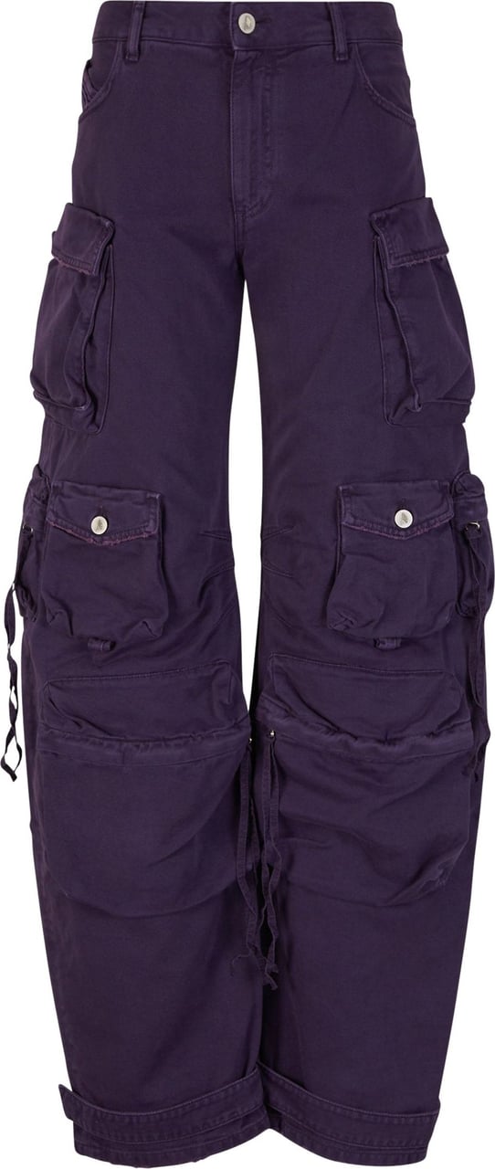 The Attico Fern Cargo Jeans Paars