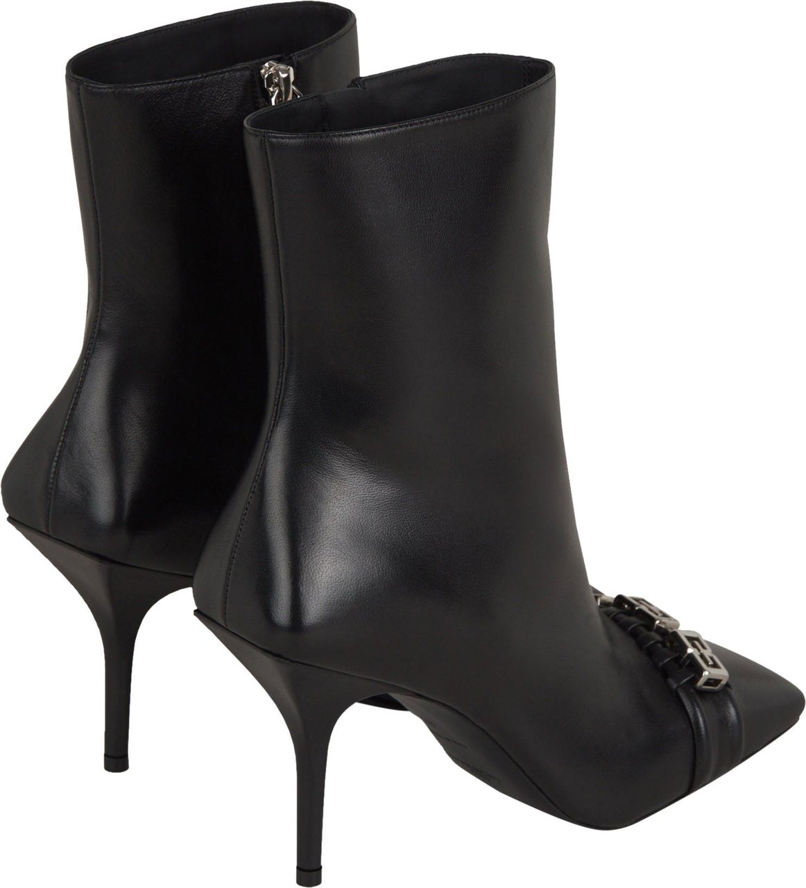 Givenchy Metallic Chain Ankle Boots Zwart