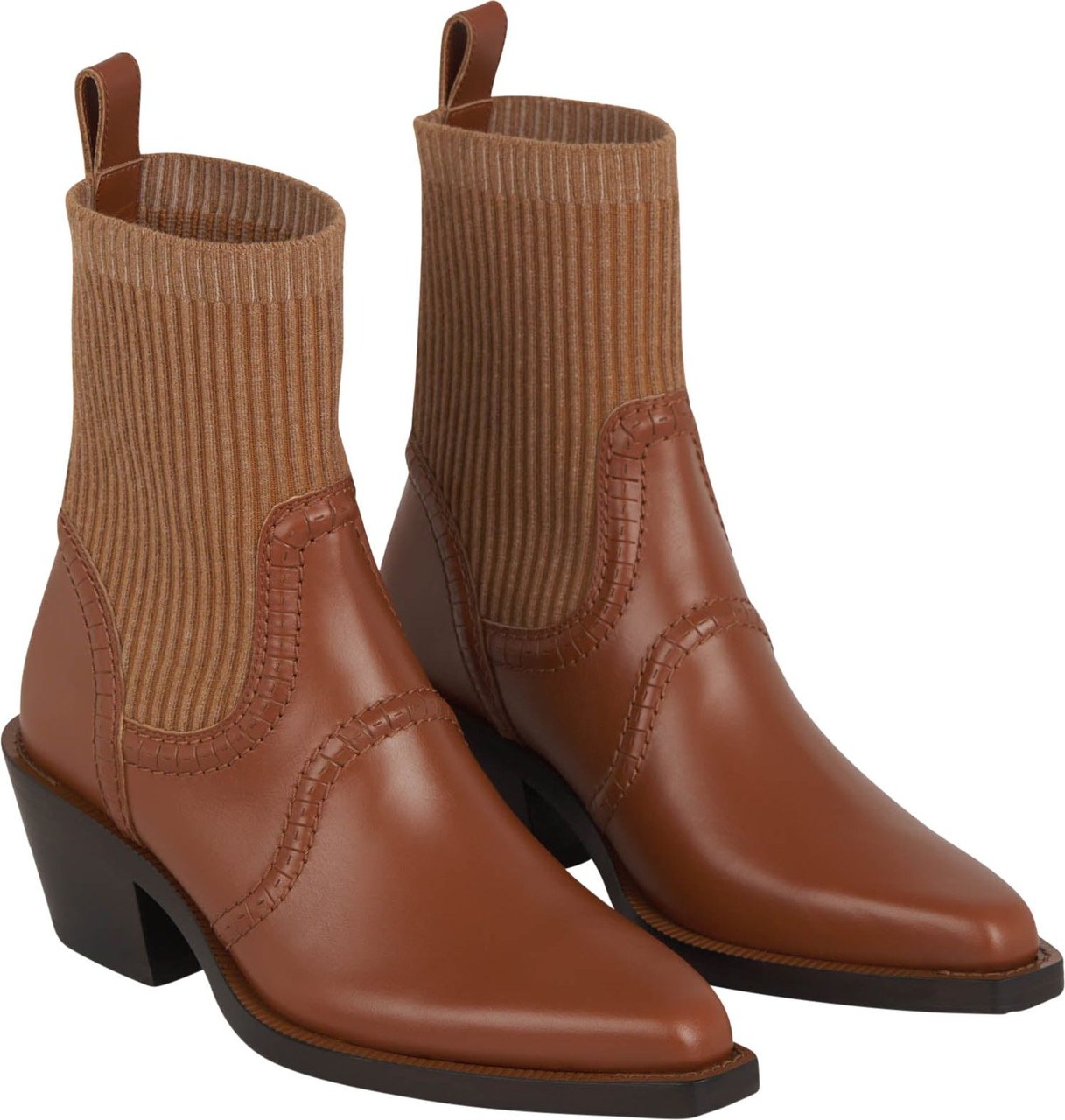 Chloé Nellie leather Ankle Boots Bruin