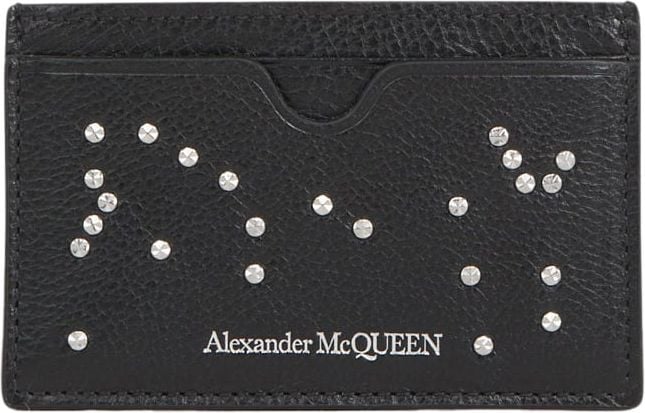 Alexander McQueen Appliqués Crystals Card Holder Zwart