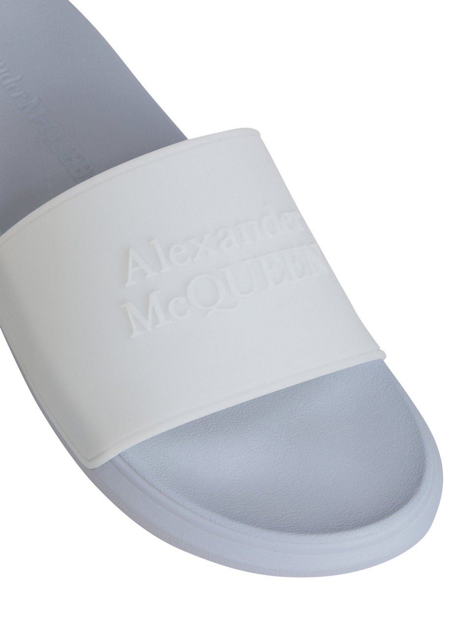 Alexander McQueen Pool Logo Tonal Sandals Blauw