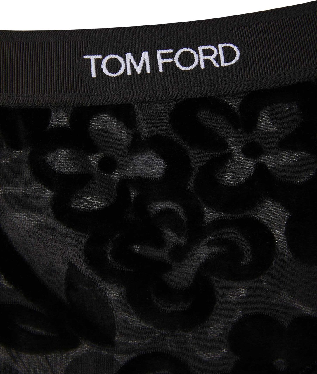 Tom Ford Floral Tulle Briefs Zwart