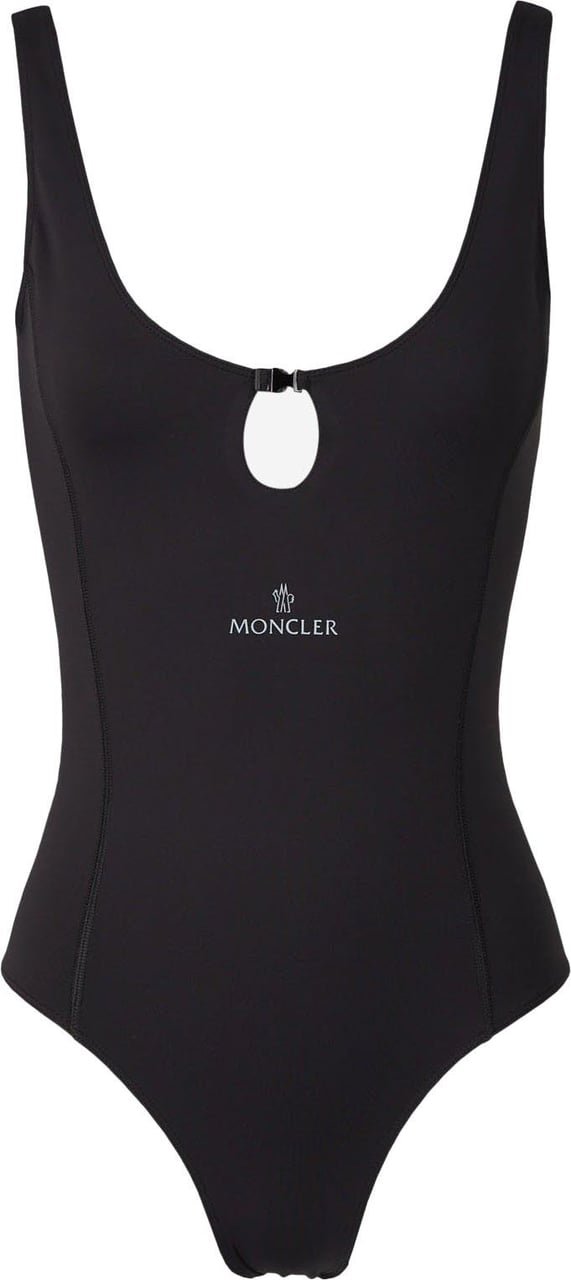 Moncler Technical Logo Swimsuit Zwart