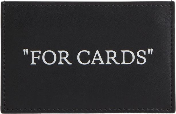 OFF-WHITE Quote Bookish Card Holder Zwart
