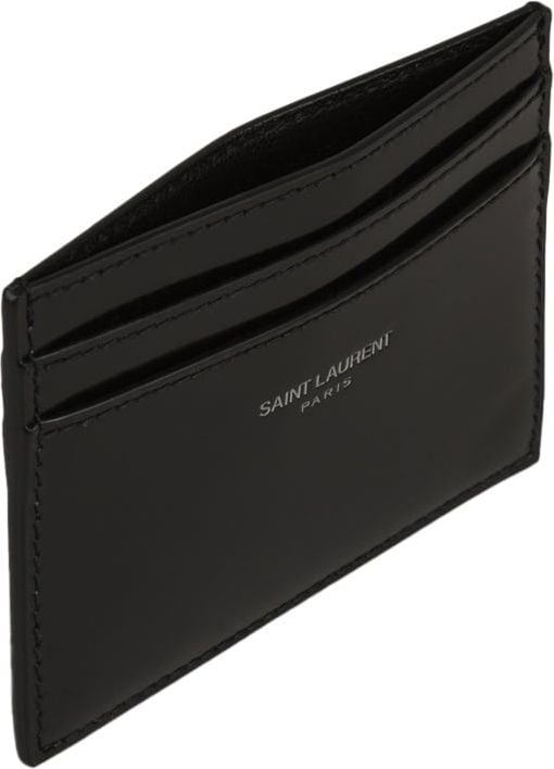 Saint Laurent Paris Leather Card Holder Zwart