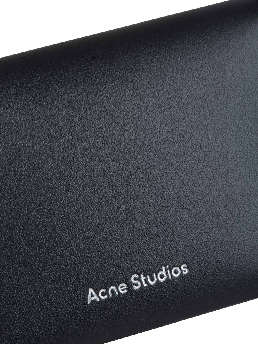 Acne Studios Logo Folding Card Holder Zwart