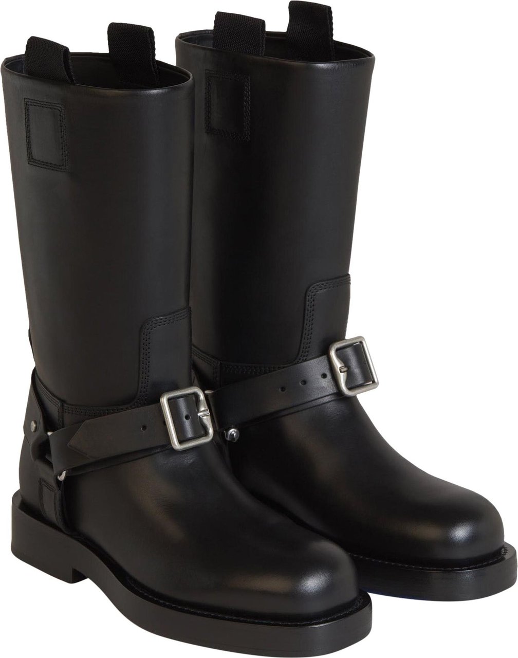 Burberry Smooth Leather Boots Zwart