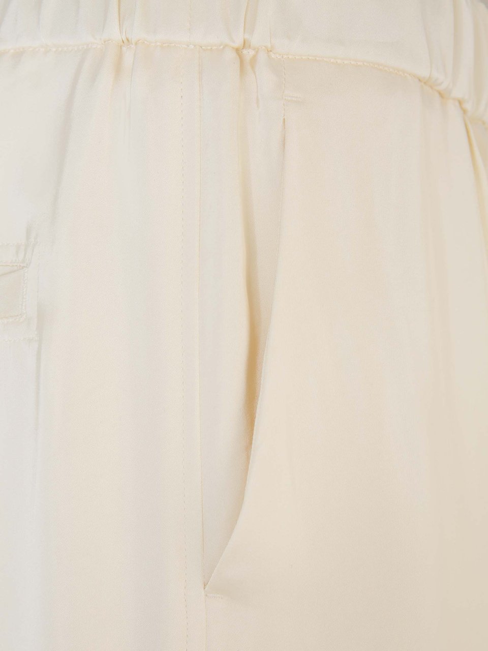Jil Sander Viscose Straight Pants Beige