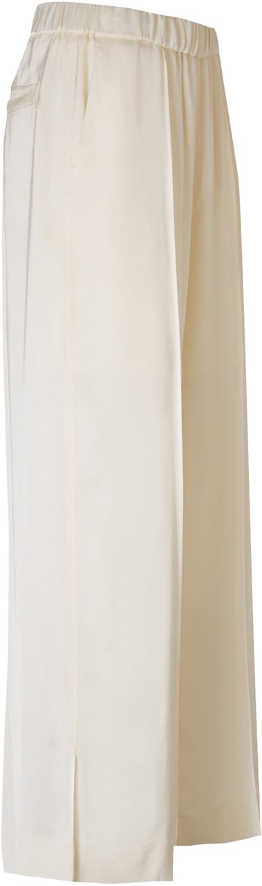 Jil Sander Viscose Straight Pants Beige