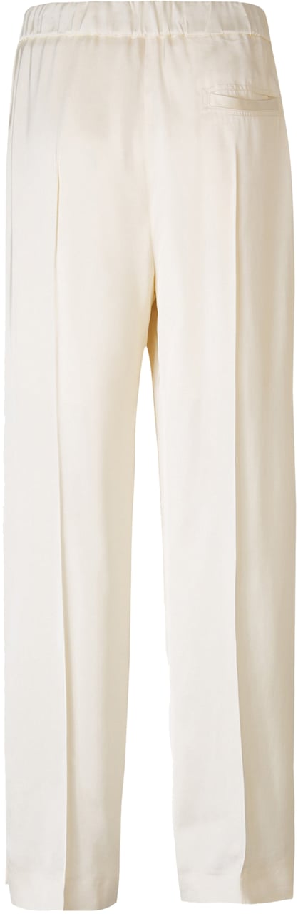 Jil Sander Viscose Straight Pants Beige