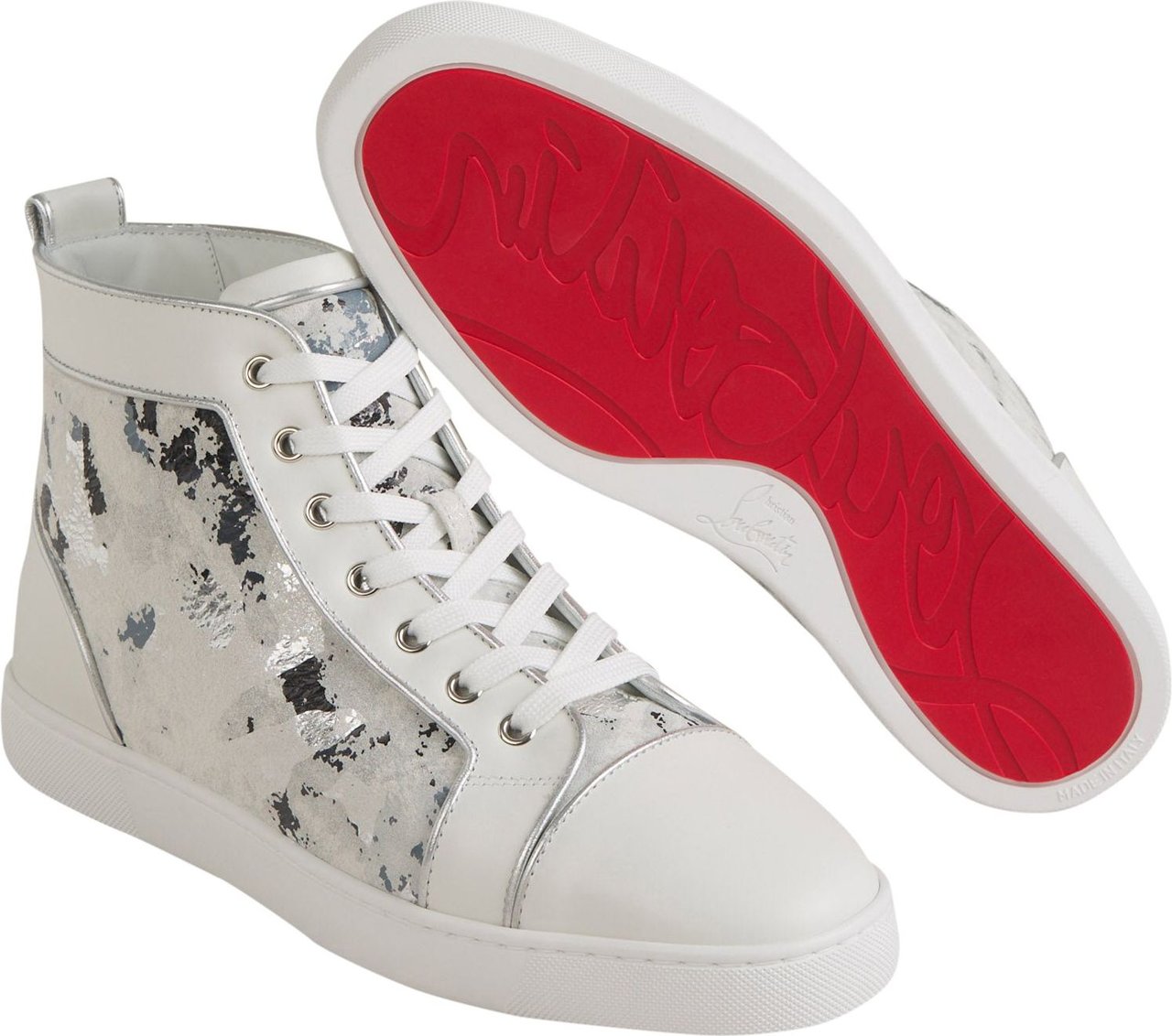 Christian Louboutin Louis Leather Sneakers Wit