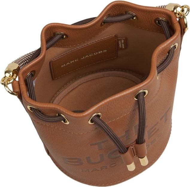 Marc Jacobs Leather Bucket Bag Bruin