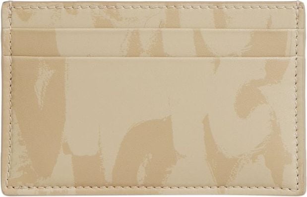 Alexander McQueen Printed Leather Cardholder Taupe