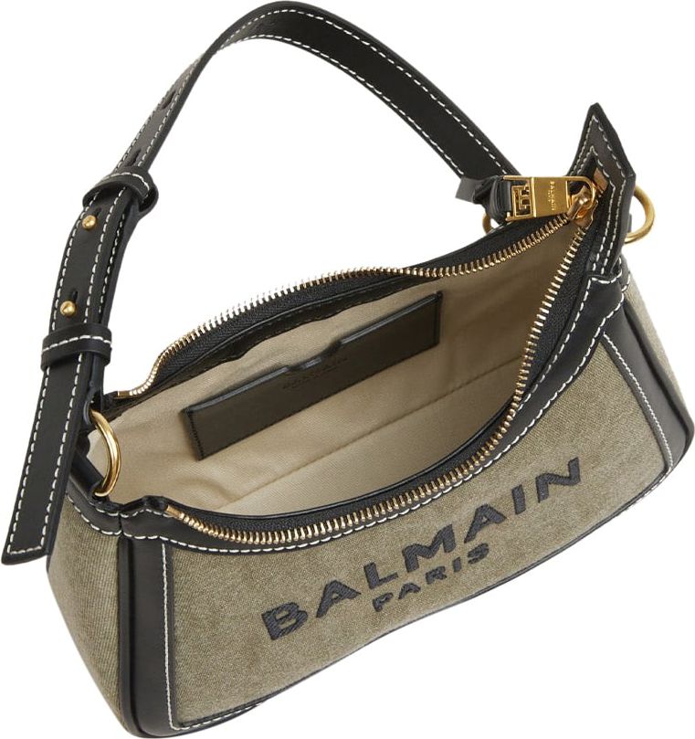 Balmain Canvas B-Army Shoulder Bag Zwart