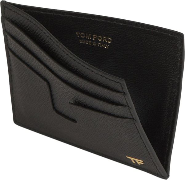 Tom Ford Leather Textured Card Holder Zwart