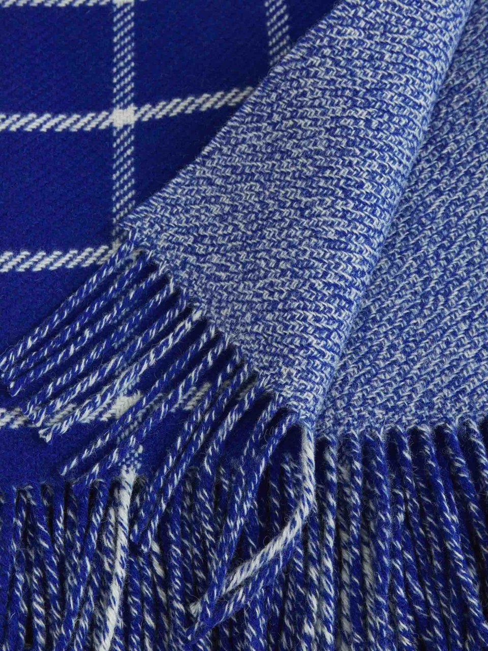 Burberry Checkered Motif Blanket Blauw