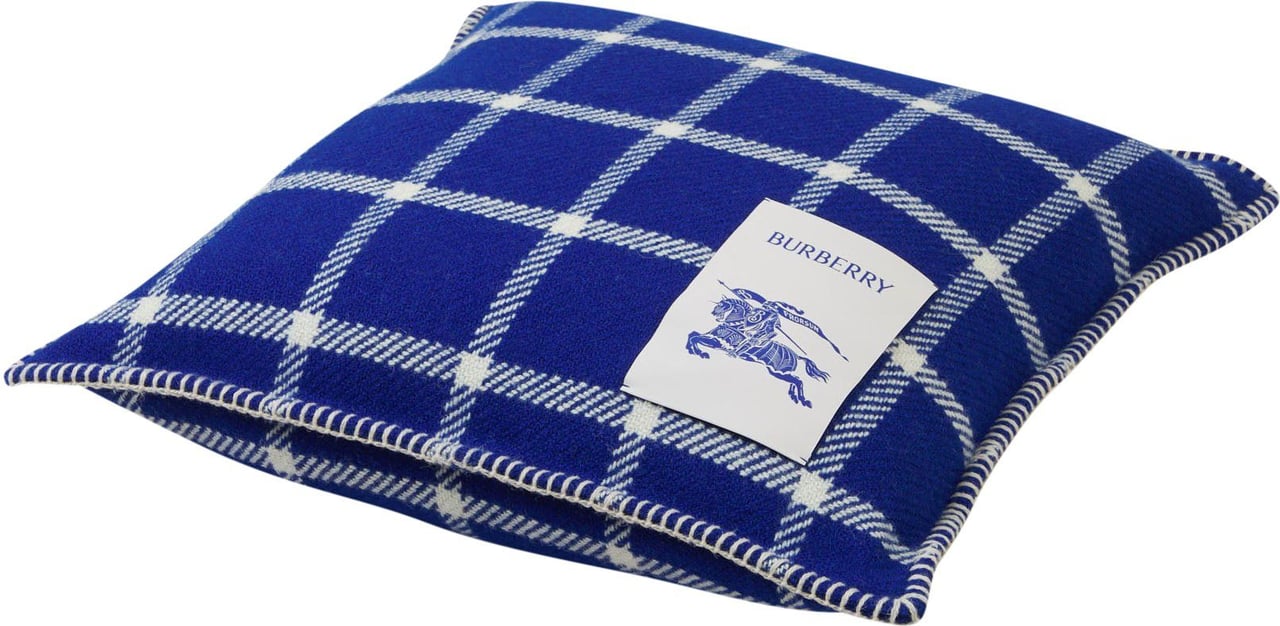 Burberry Checkered Motif Cushion Blauw