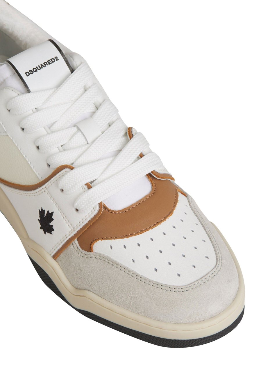 Dsquared2 Leather Spiker Sneakers Wit