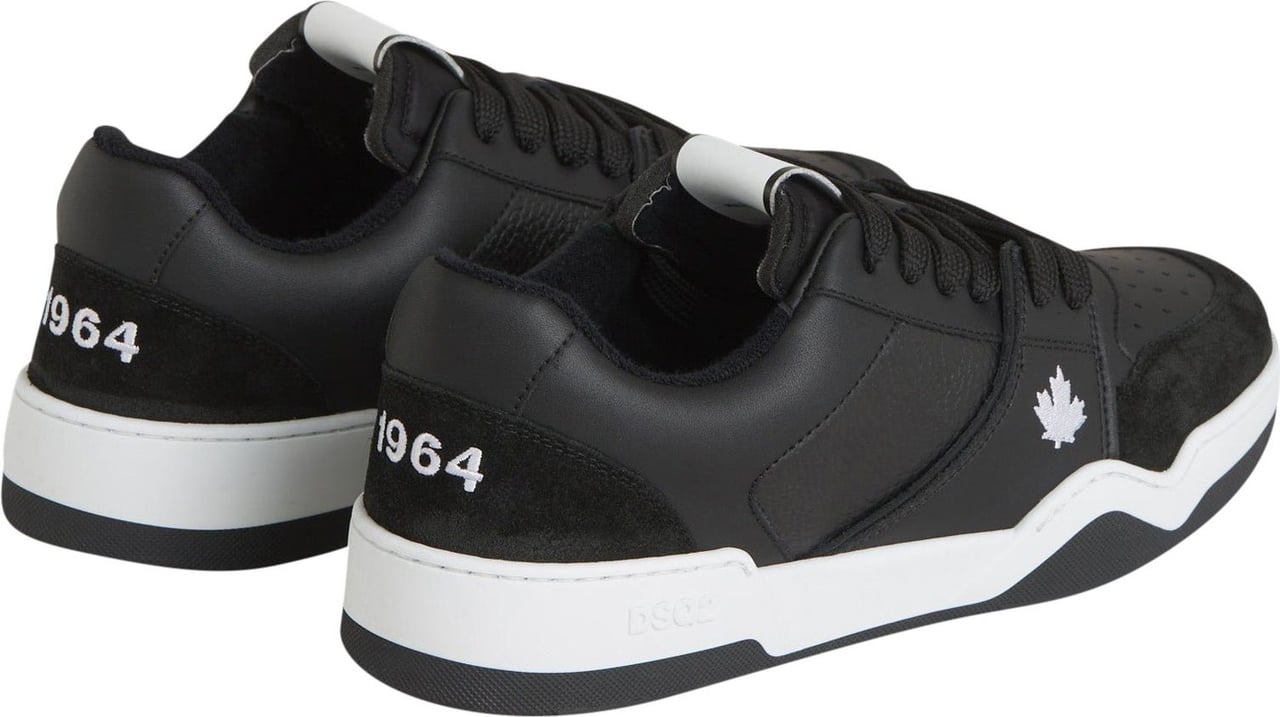 Dsquared2 Leather Spiker Sneakers Zwart