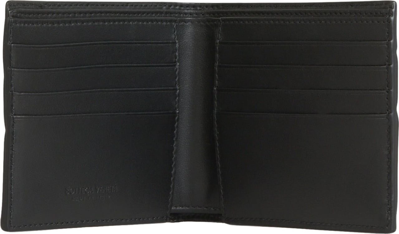 Bottega Veneta Intrecciato Leather Wallet Zwart